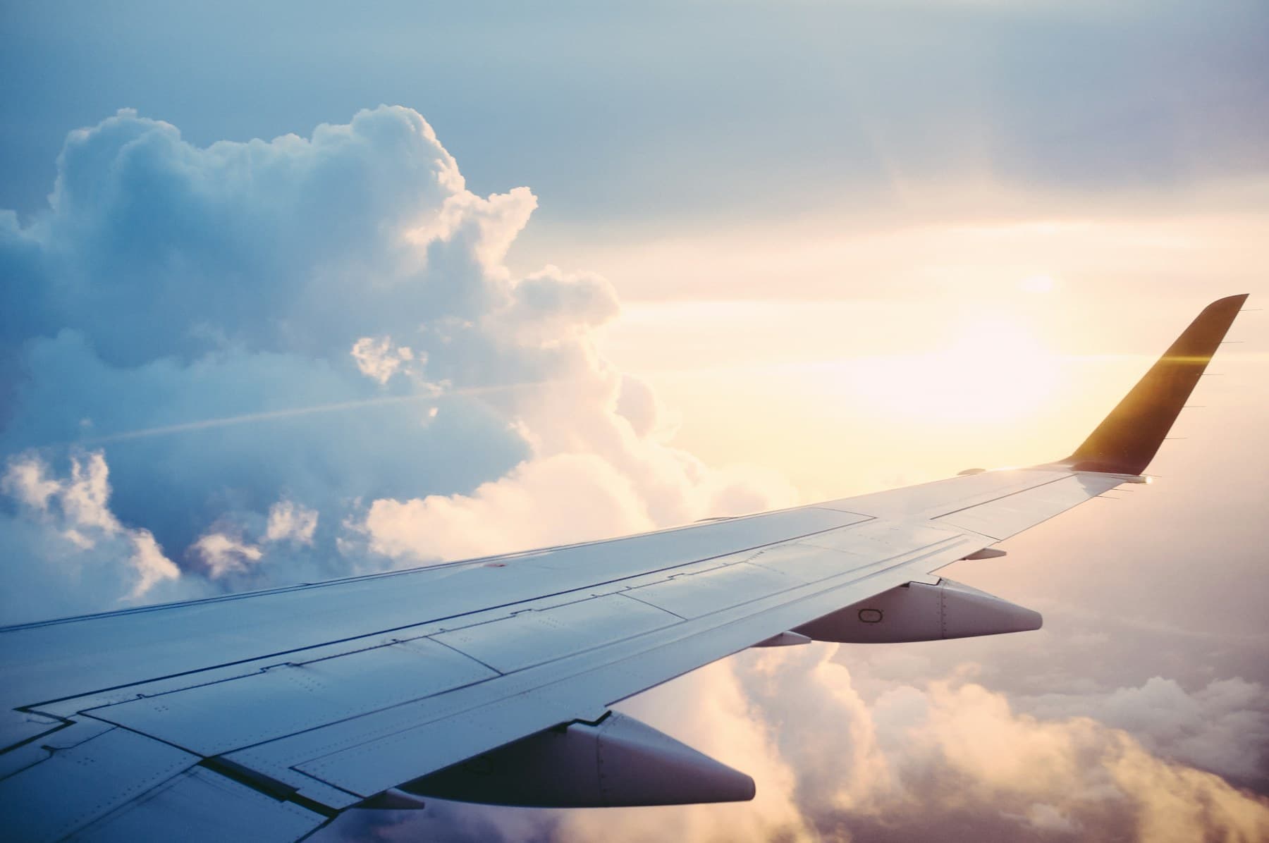 Air travel above the clouds